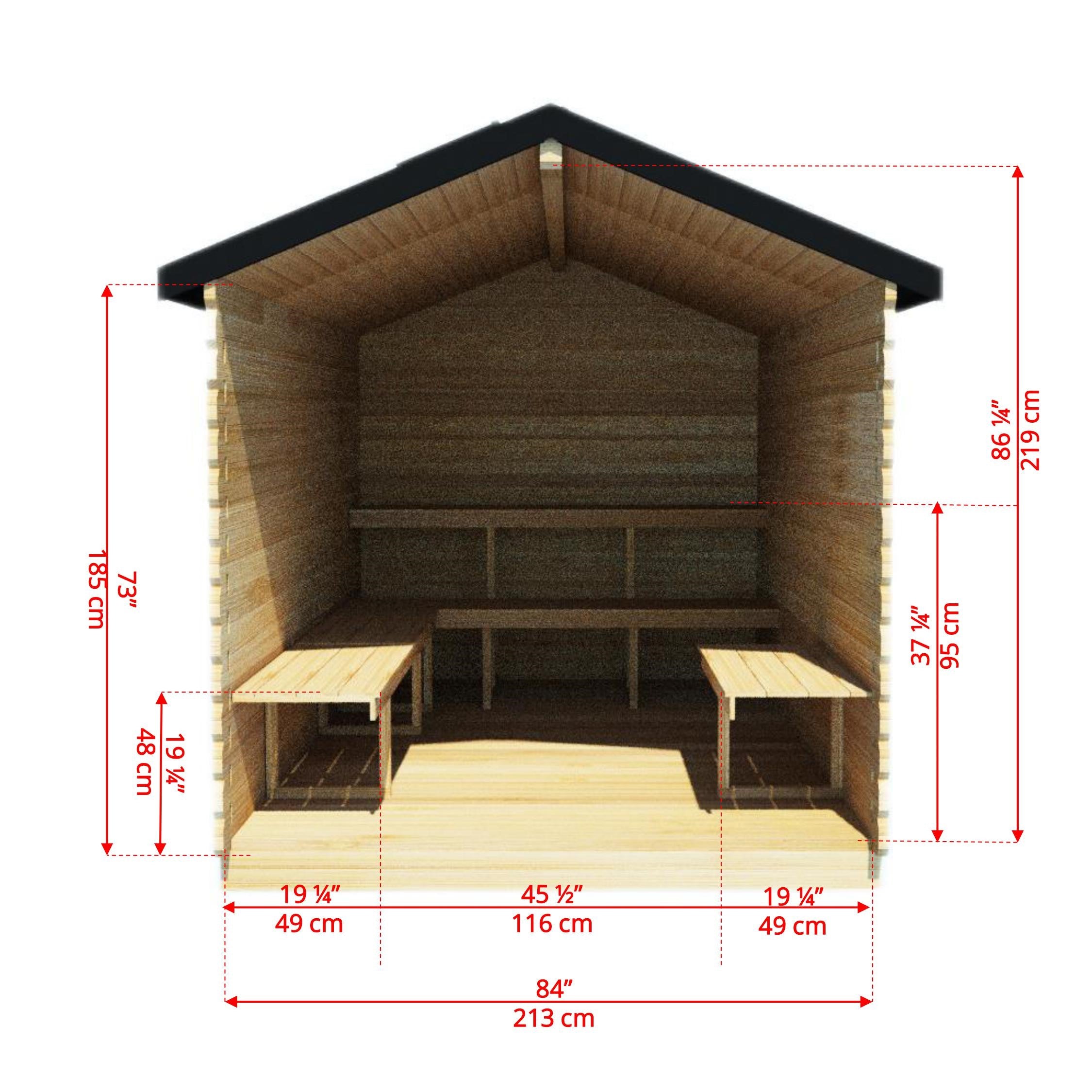 Dundalk Leisurecraft CT Georgian Cabin 6 Person Sauna with Changeroom