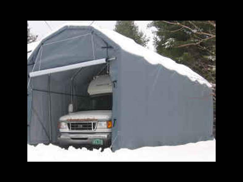 Rhino Shelters 12’W x 28’L x 12’H Instant Garage (Extended Barn Style)