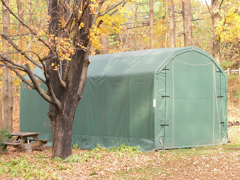 Rhino Shelters 12’W x 28’L x 12’H Instant Garage (Extended Barn Style)