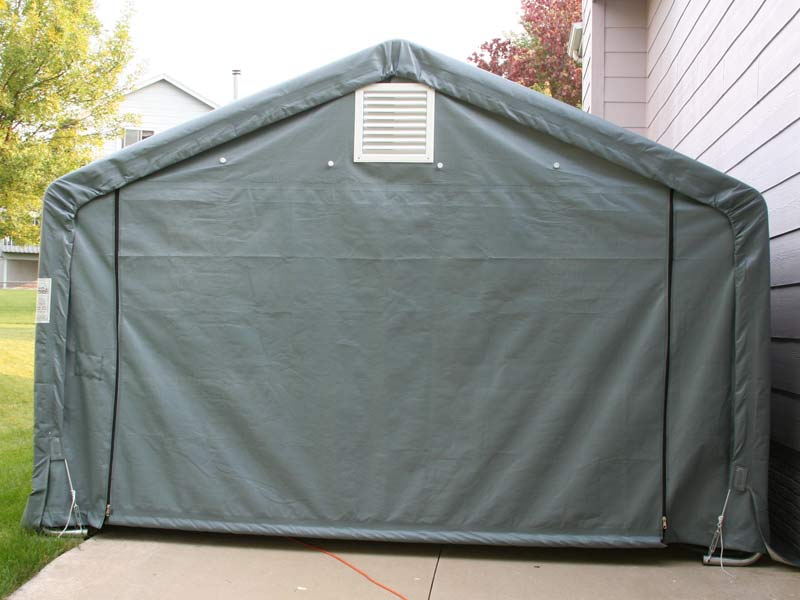 Rhino Shelters 12’W x 24’L x 8’H Instant Garages (House Style)