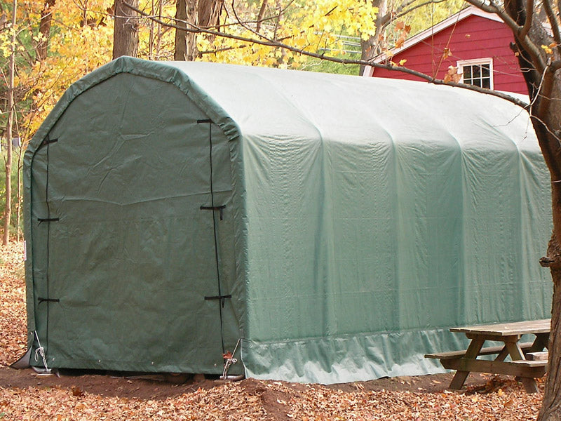 Rhino Shelters 12’W x 28’L x 12’H Instant Garage (Extended Barn Style)