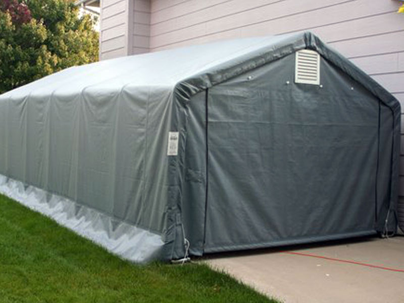 Rhino Shelters 12’W x 24’L x 8’H Instant Garages (House Style)