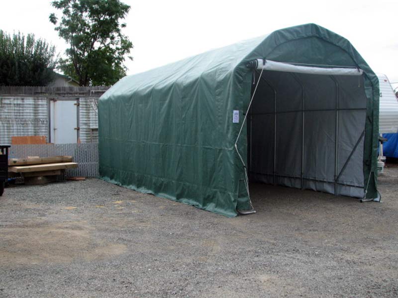 Rhino Shelters 12’W x 28’L x 12’H Instant Garage (Extended Barn Style)