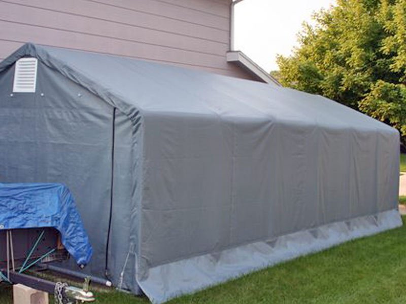 Rhino Shelters 12’W x 24’L x 8’H Instant Garages (House Style)