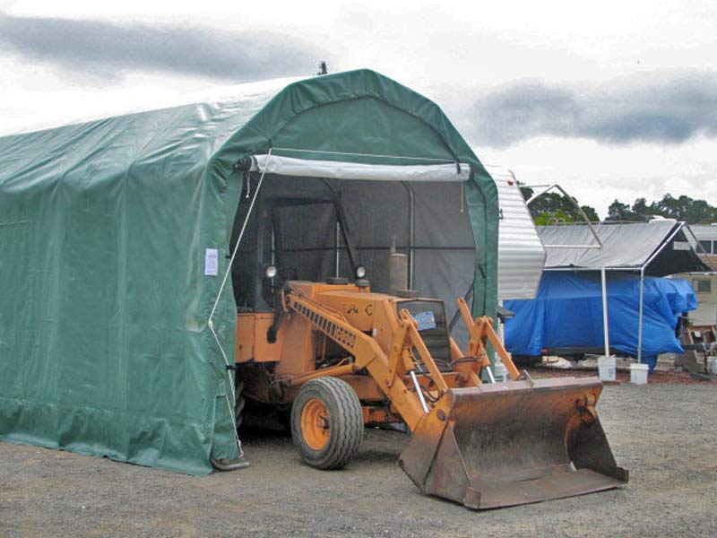 Rhino Shelters 12’W x 28’L x 12’H Instant Garage (Extended Barn Style)