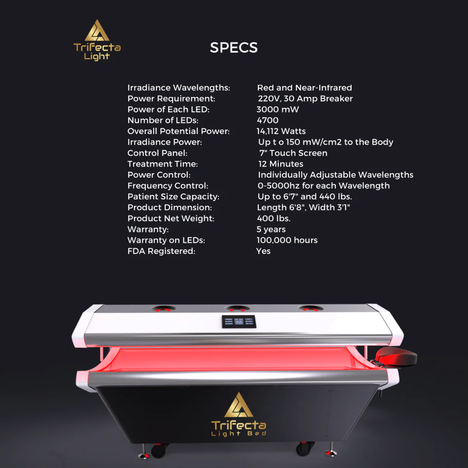 Trifecta Pro 450 Red Light Therapy Bed