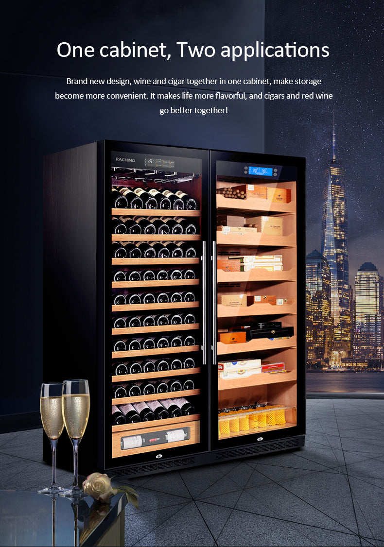 Raching CS600 Electronic Double Door Cigar Humidor Cabinet