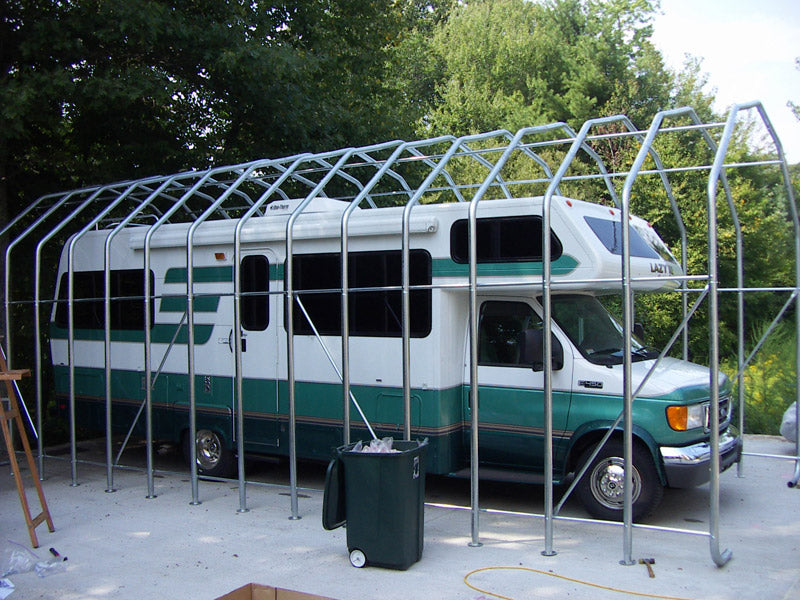 Rhino Shelters 12’W x 28’L x 12’H Instant Garage (Extended Barn Style)