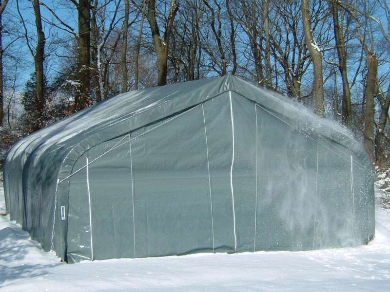 Rhino Shelters 22’W x 24’L x 12’H Instant Garage (Peak Style)