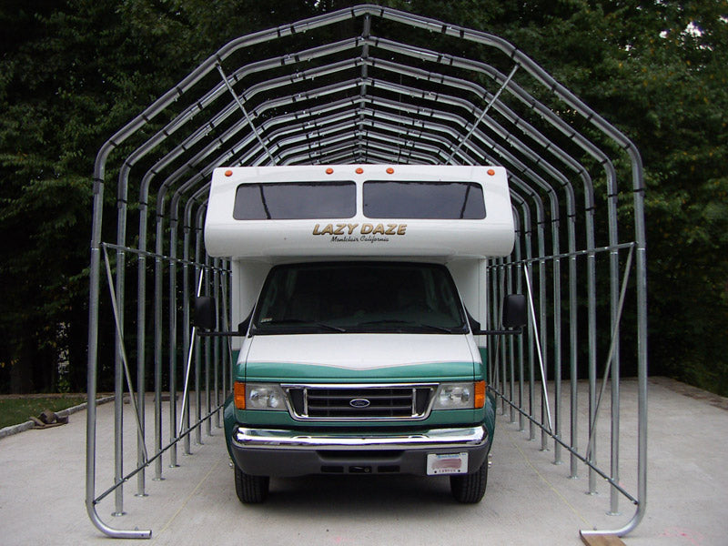 Rhino Shelters 12’W x 28’L x 12’H Instant Garage (Extended Barn Style)