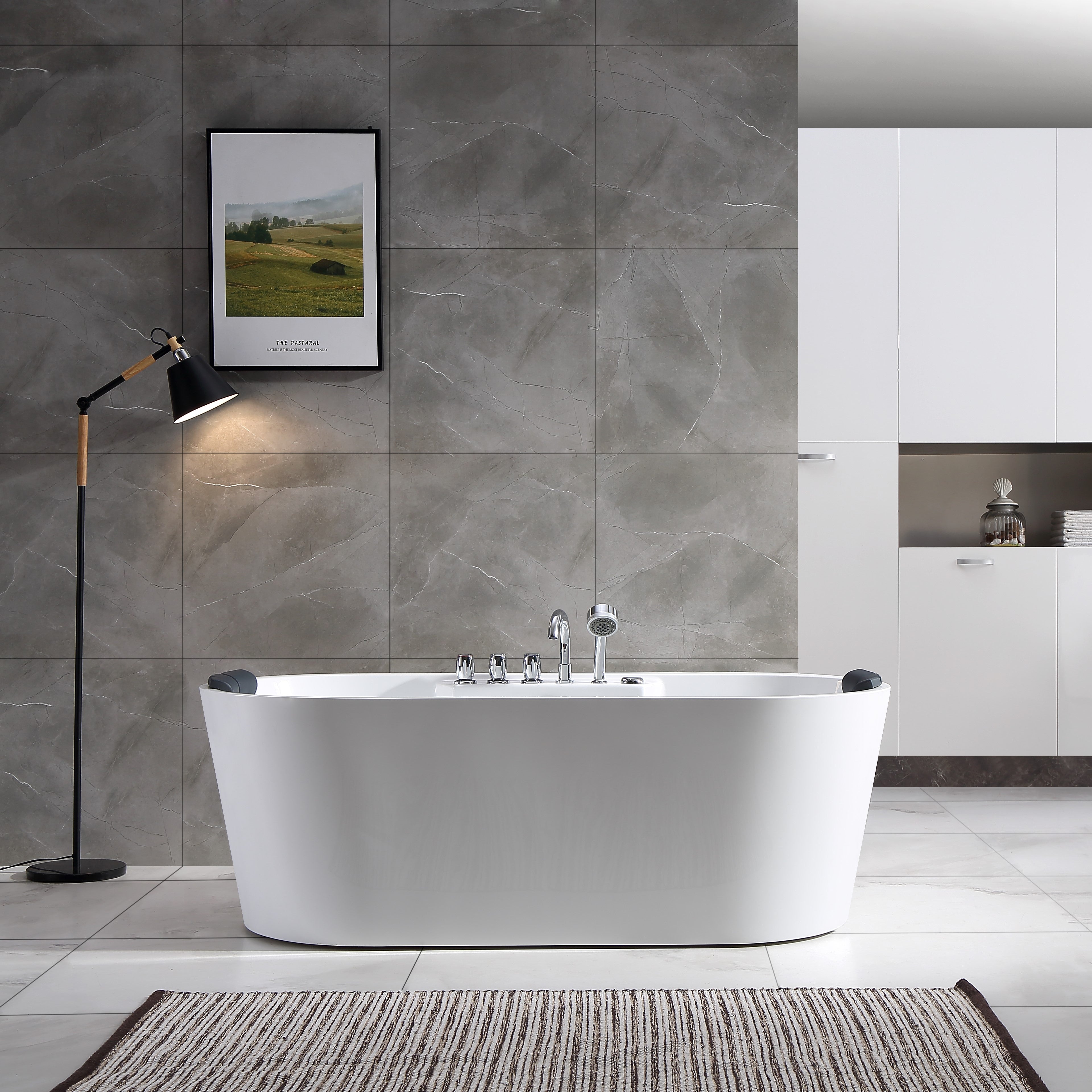 Empava-67AIS01 67" Freestanding Whirlpool Bathtub