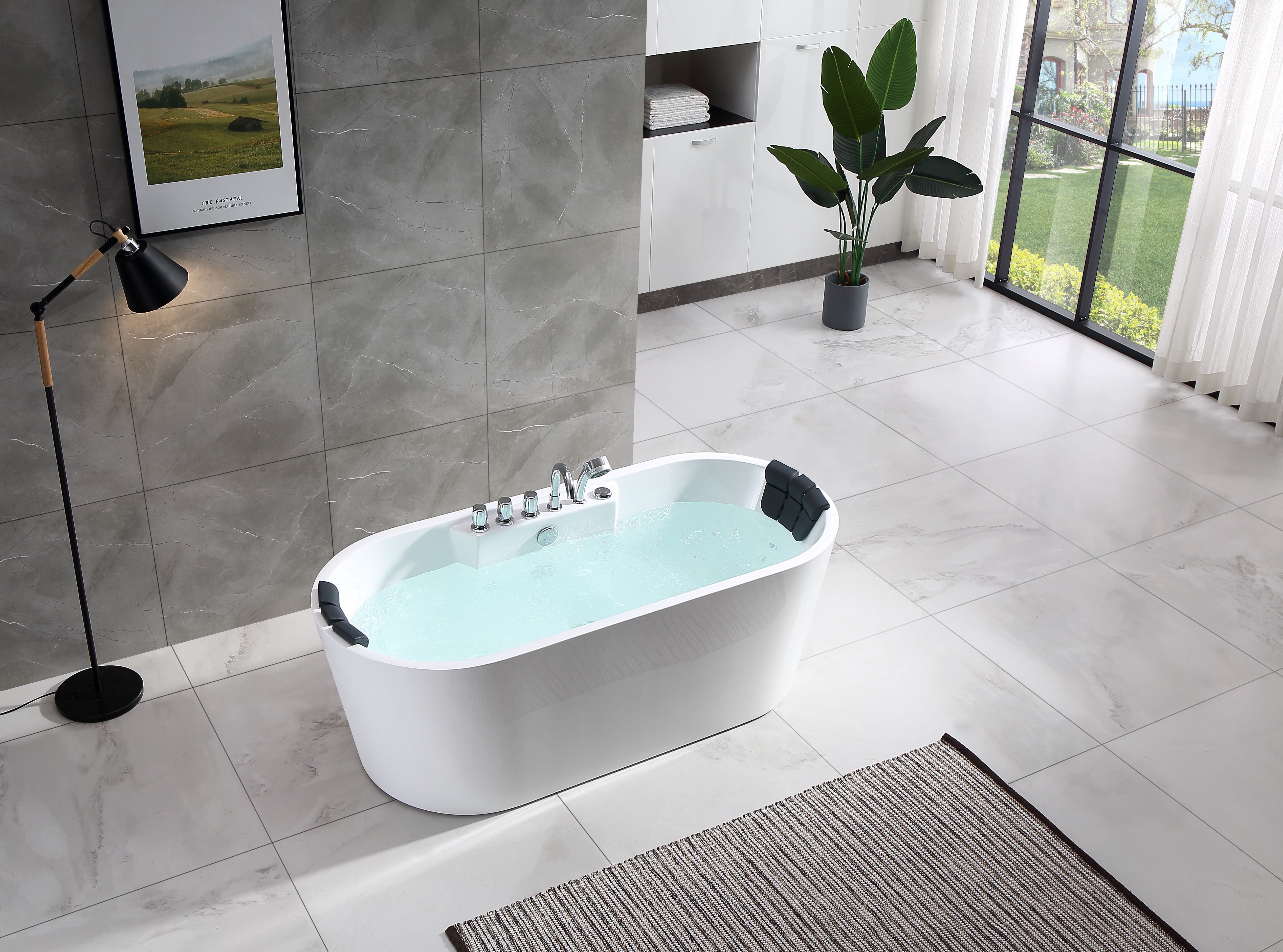Empava-67AIS01 67" Freestanding Whirlpool Bathtub