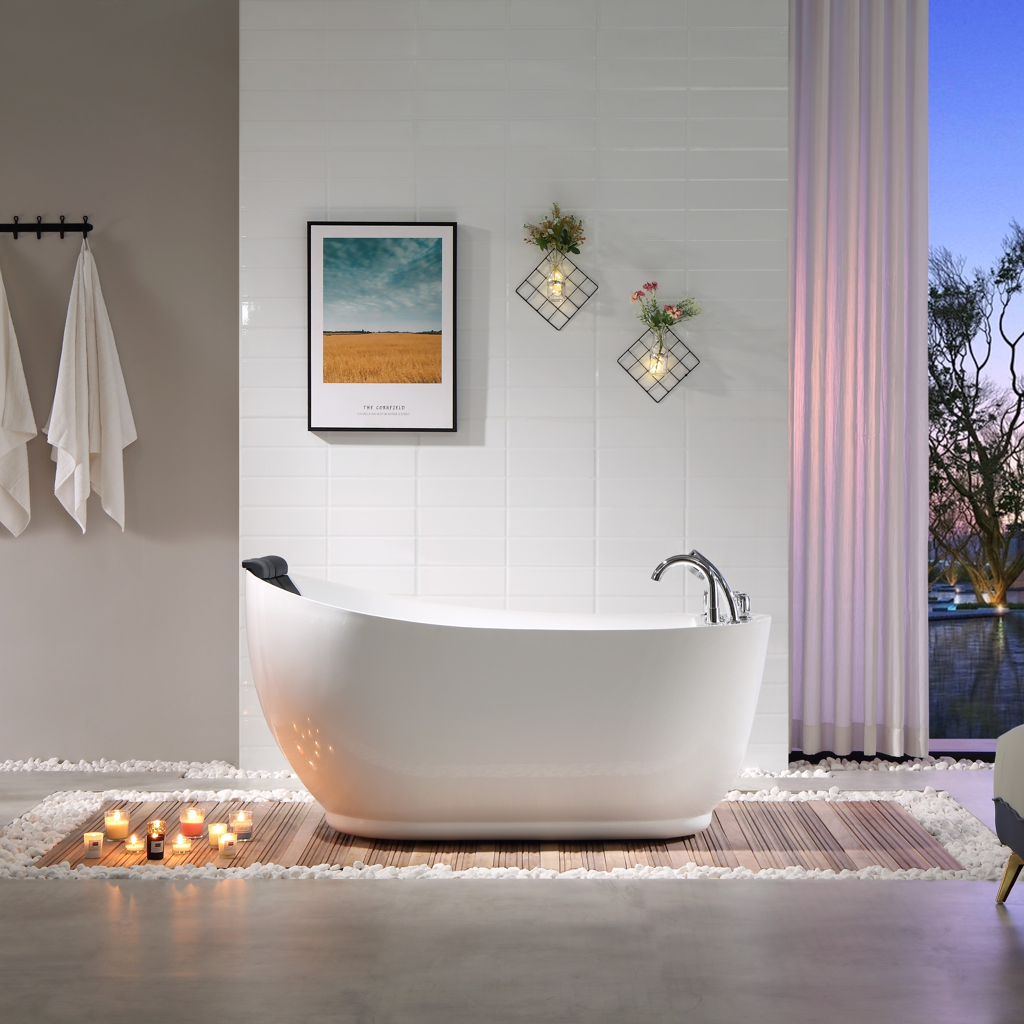 Empava-67AIS05 67" Freestanding Whirlpool Bathtub