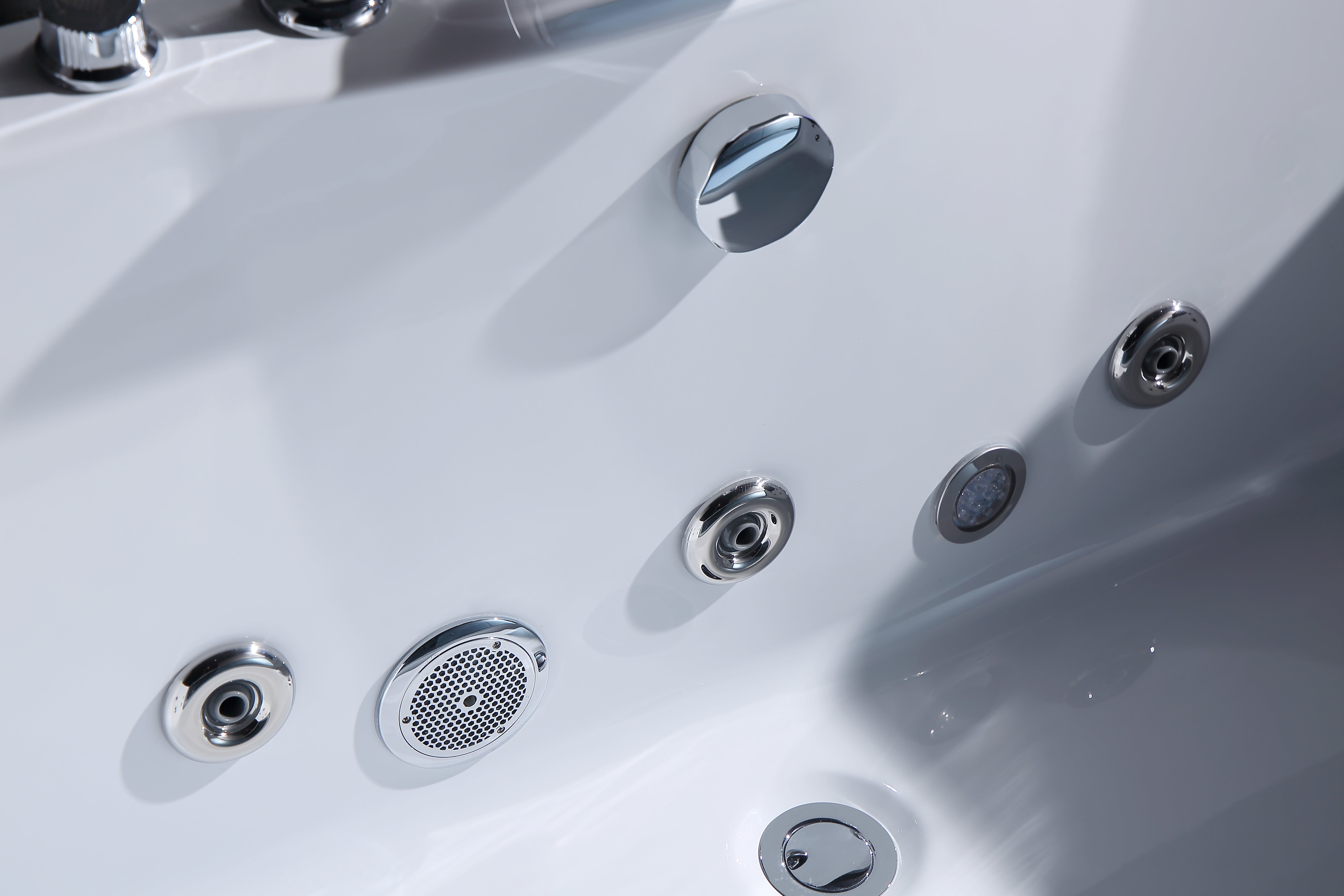 Empava-59JT408LED 59" Waterfall Faucet Whirlpool Bathtub