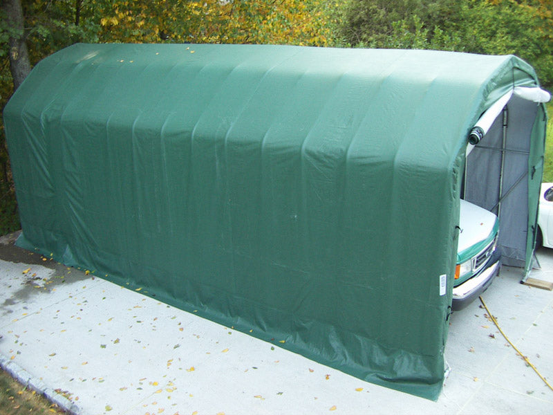 Rhino Shelters 12’W x 28’L x 12’H Instant Garage (Extended Barn Style)