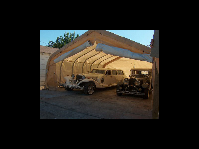 Rhino Shelters 22’W x 24’L x 12’H Instant Garage (Peak Style)