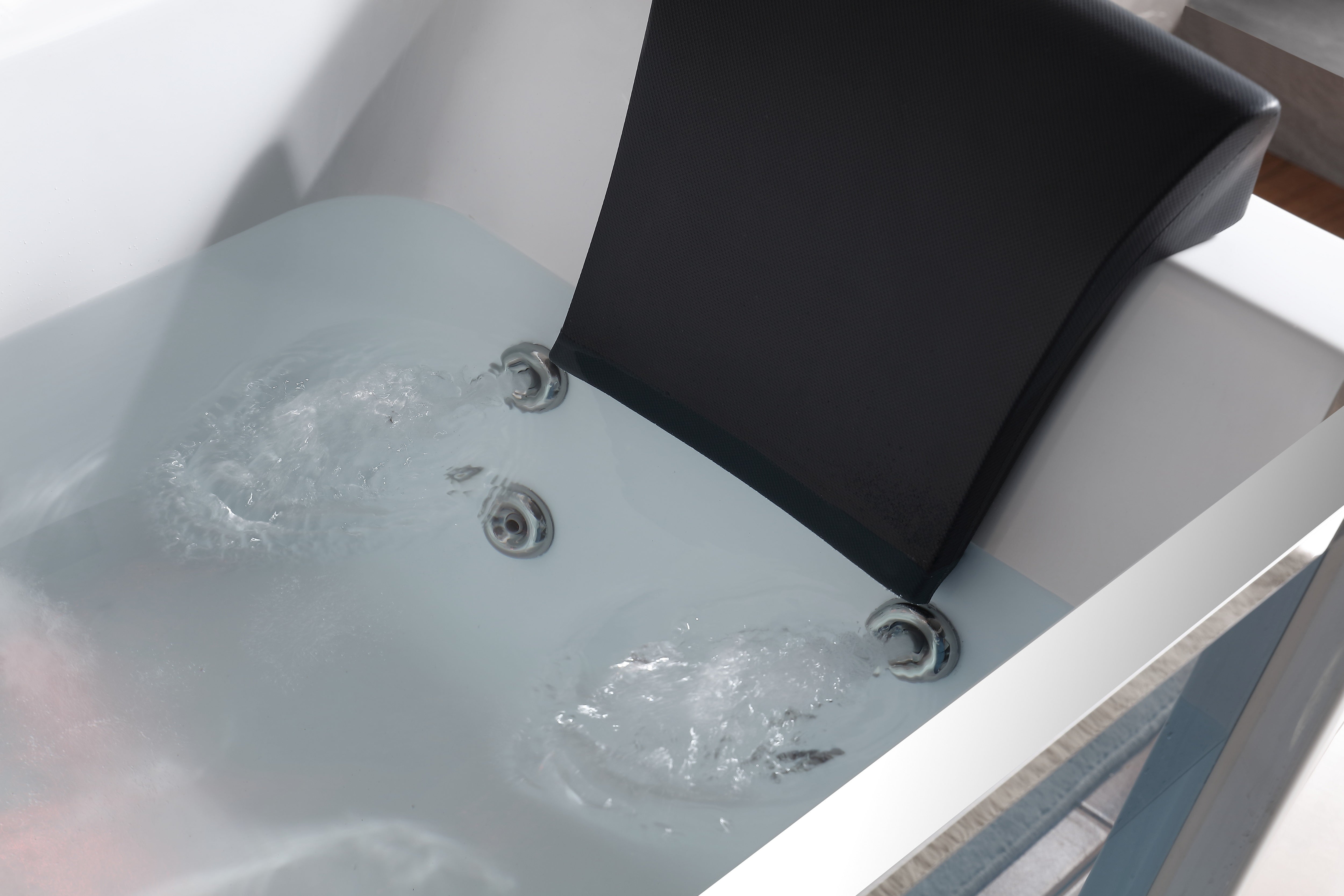 Empava-59JT408LED 59" Waterfall Faucet Whirlpool Bathtub