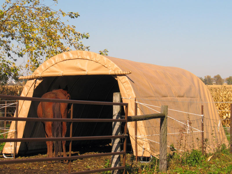 Rhino Shelters 12’W x 24’L x 8’H Instant Garage (Round Style)