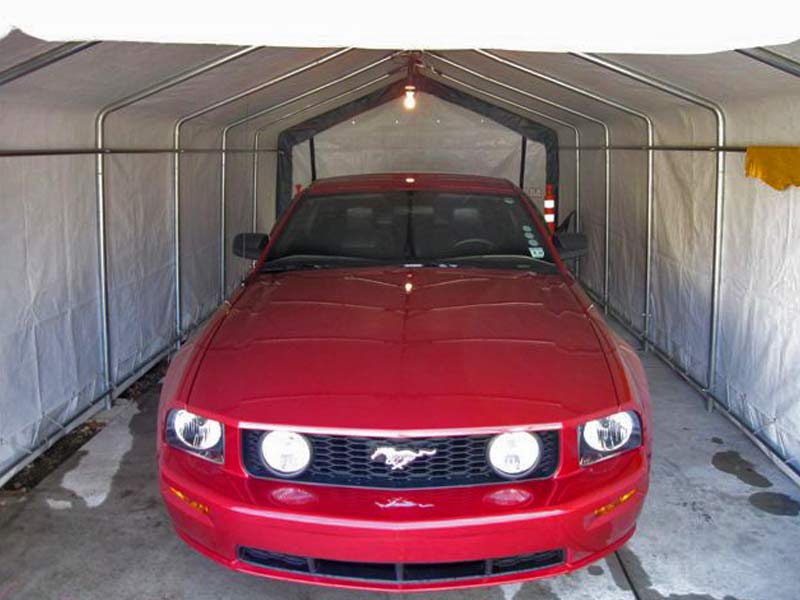 Rhino Shelters 12’W x 24’L x 8’H Instant Garages (House Style)