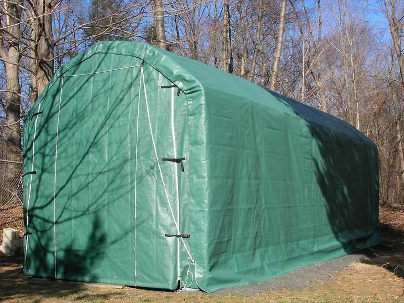 Rhino Shelters 12’W x 28’L x 12’H Instant Garage (Extended Barn Style)