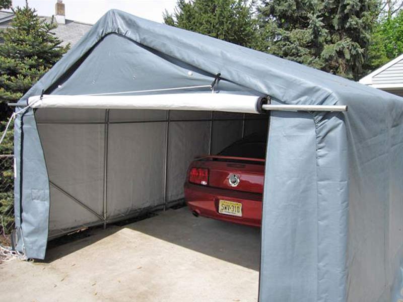 Rhino Shelters 12’W x 24’L x 8’H Instant Garages (House Style)