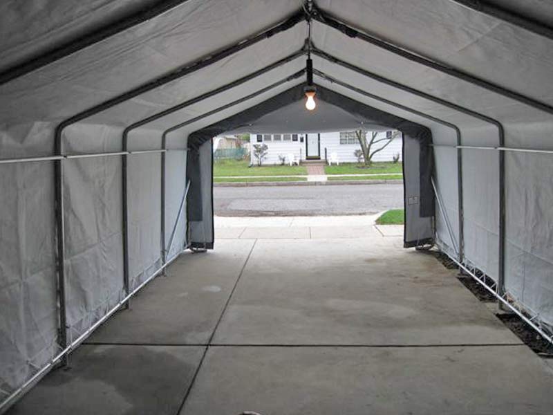 Rhino Shelters 12’W x 24’L x 8’H Instant Garages (House Style)