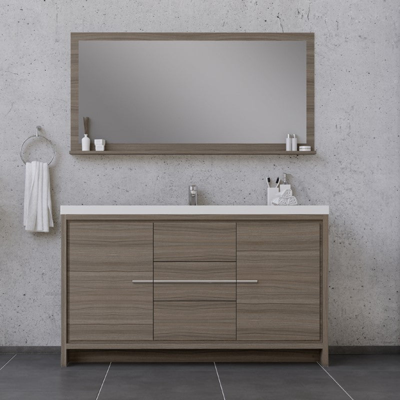 Alya Bath Sortino 60" Modern Single Bathroom Vanity