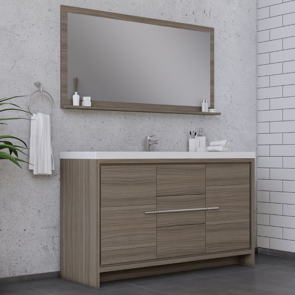 Alya Bath Sortino 60" Modern Single Bathroom Vanity