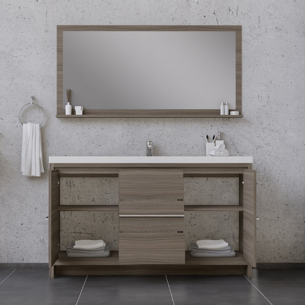 Alya Bath Sortino 60" Modern Single Bathroom Vanity