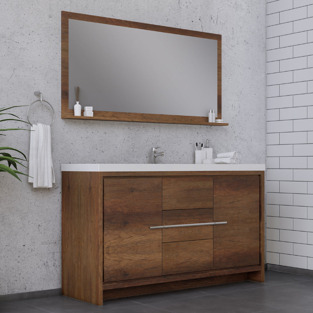 Alya Bath Sortino 60" Modern Single Bathroom Vanity