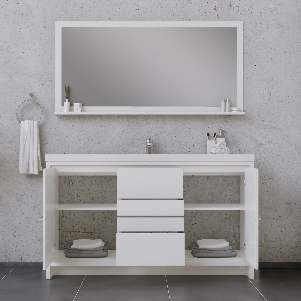 Alya Bath Sortino 60" Modern Single Bathroom Vanity