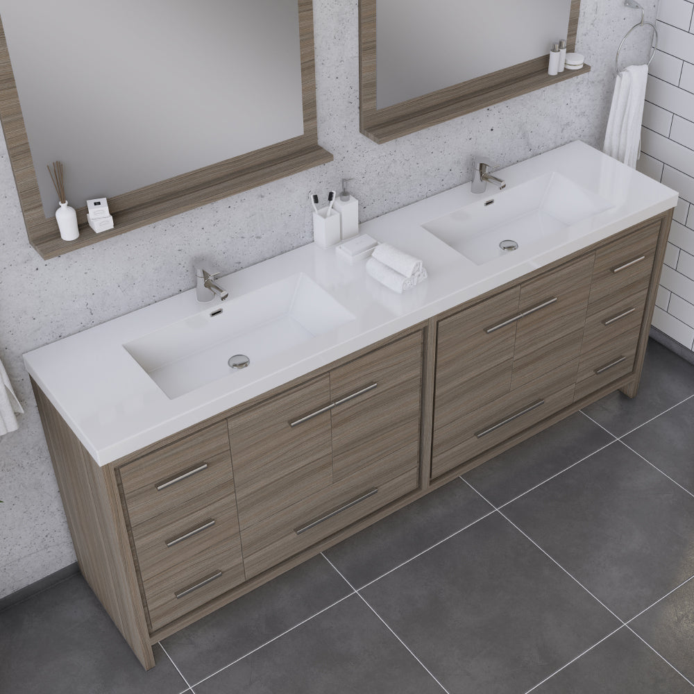 Alya Bath Sortino 84" Modern Bathroom Vanity