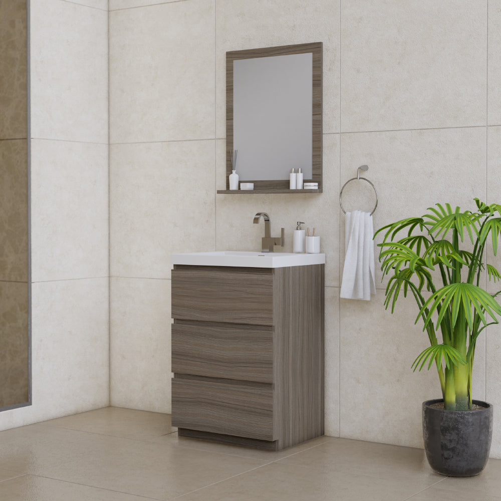 Alya Bath Paterno 24" Modern Freestanding Bathroom Vanity