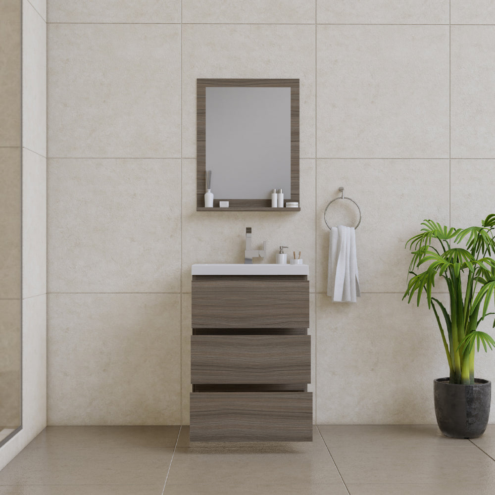 Alya Bath Paterno 24" Modern Freestanding Bathroom Vanity
