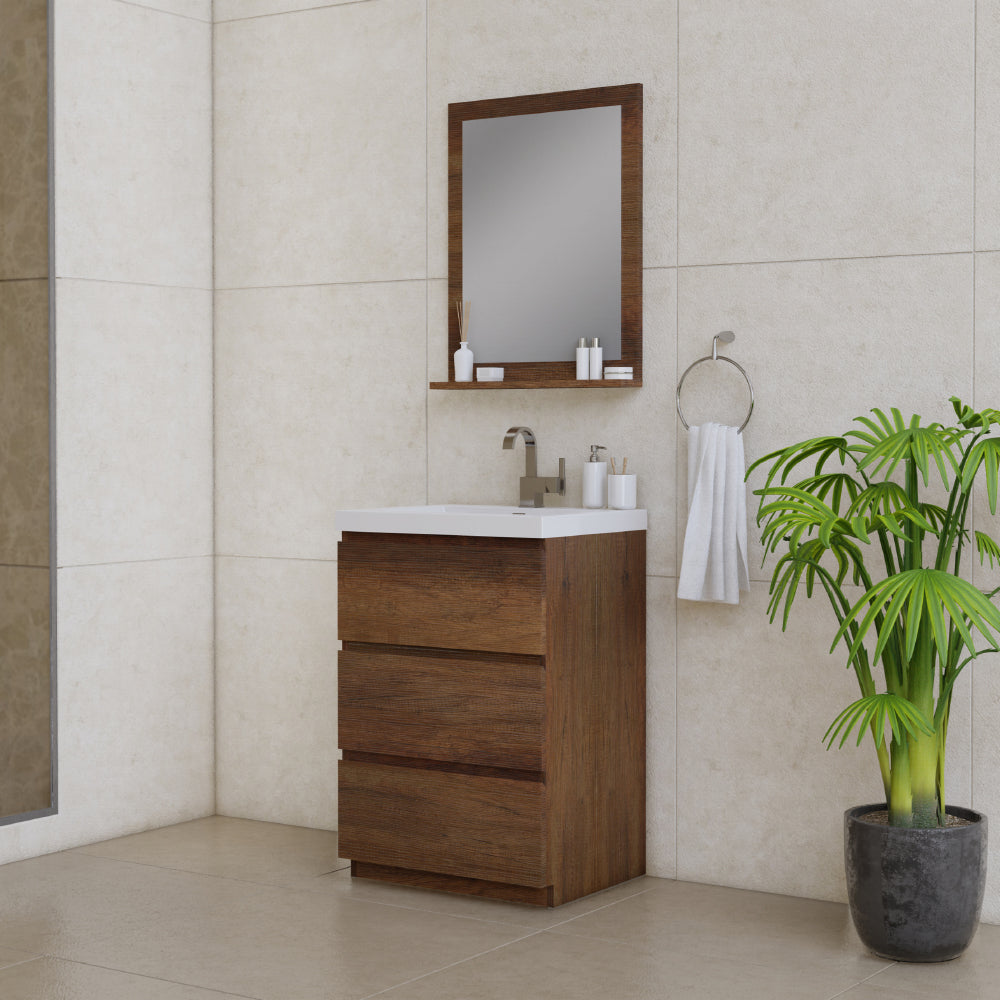 Alya Bath Paterno 24" Modern Freestanding Bathroom Vanity