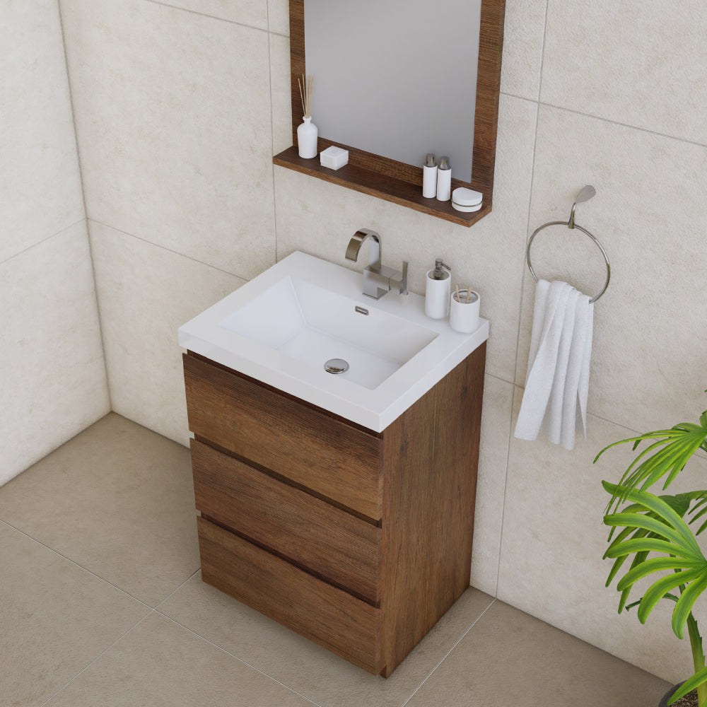 Alya Bath Paterno 24" Modern Freestanding Bathroom Vanity