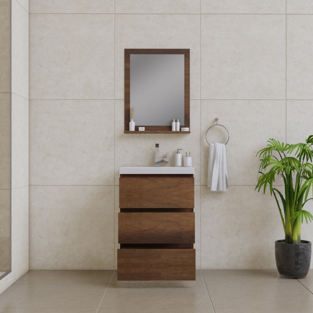 Alya Bath Paterno 24" Modern Freestanding Bathroom Vanity