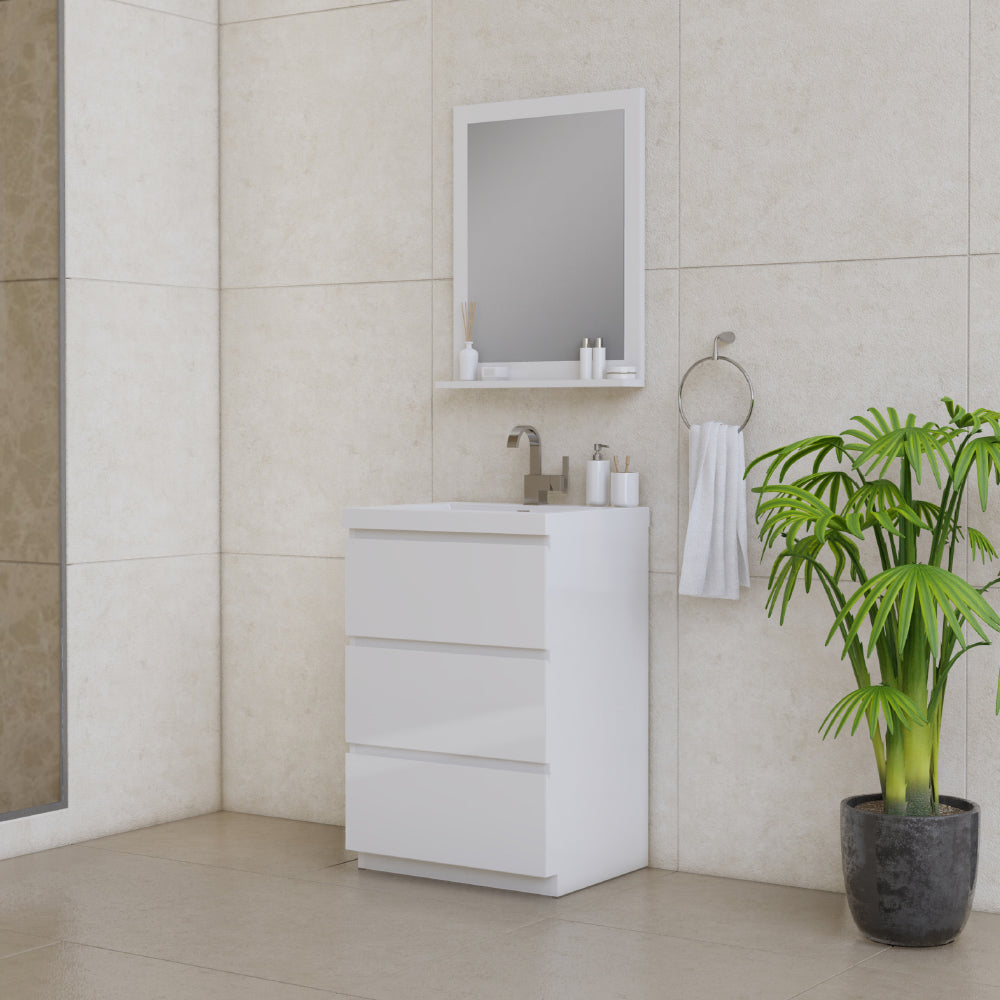Alya Bath Paterno 24" Modern Freestanding Bathroom Vanity