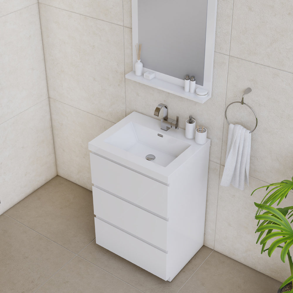 Alya Bath Paterno 24" Modern Freestanding Bathroom Vanity