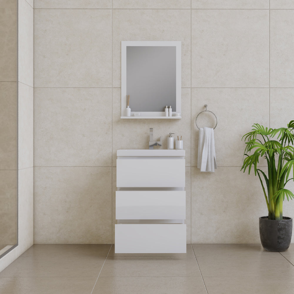 Alya Bath Paterno 24" Modern Freestanding Bathroom Vanity
