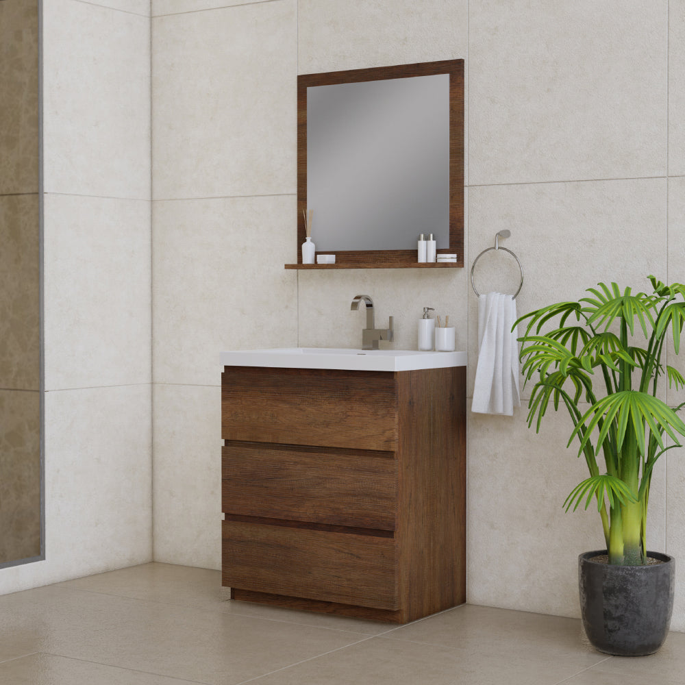 Alya Bath Paterno 30" Modern Freestanding Bathroom Vanity