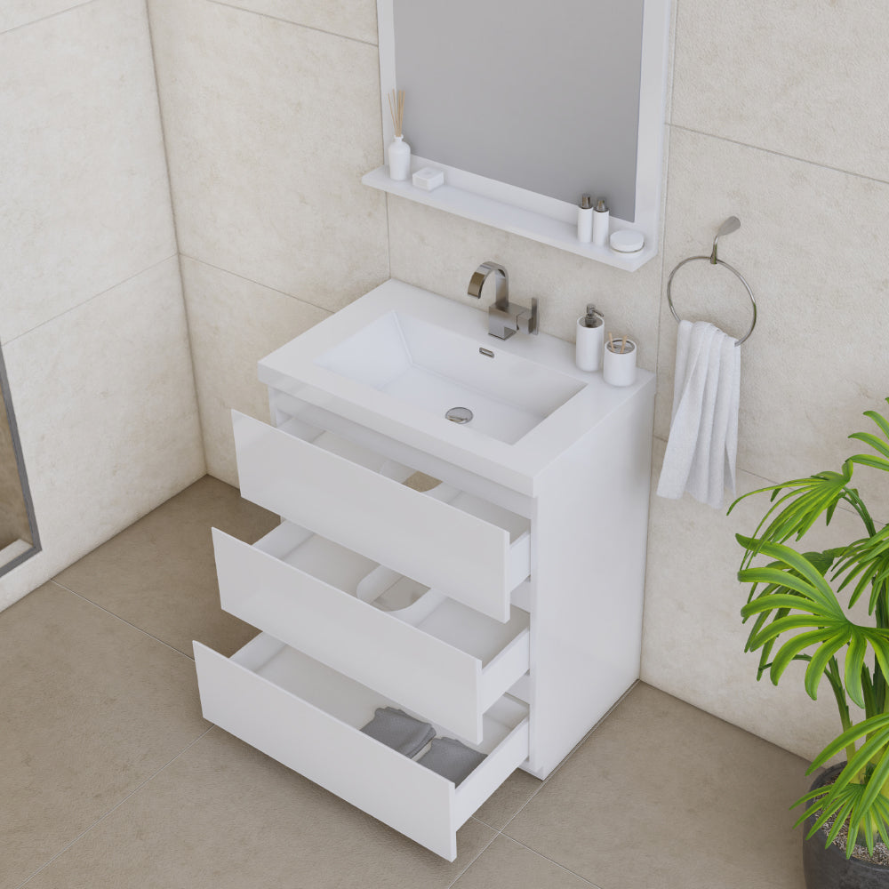 Alya Bath Paterno 30" Modern Freestanding Bathroom Vanity