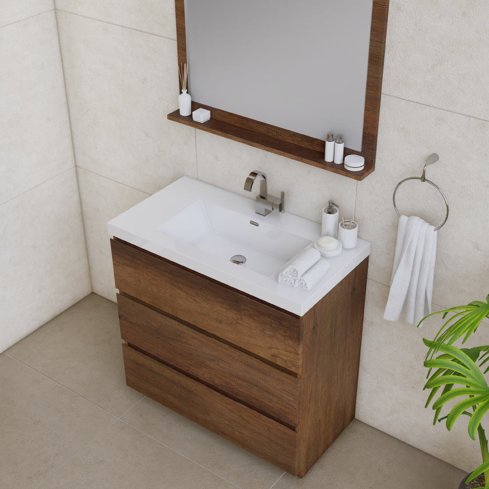 Alya Bath Paterno 36" Modern Freestanding Bathroom Vanity