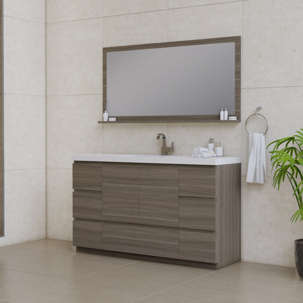 Alya Bath Paterno 60" Modern Freestanding Single Bathroom Vanity
