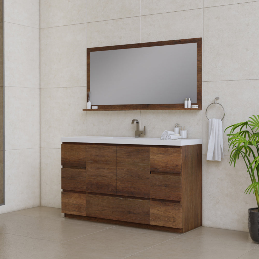 Alya Bath Paterno 60" Modern Freestanding Single Bathroom Vanity