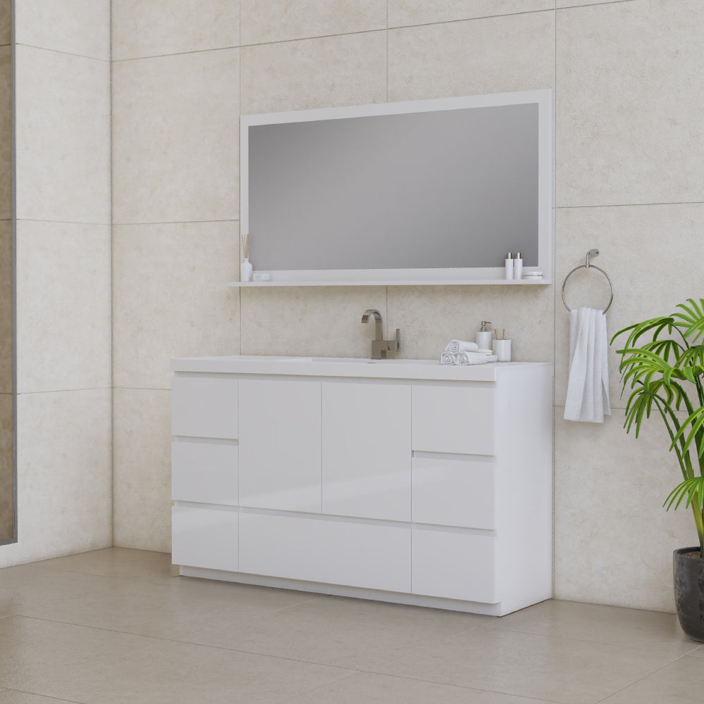 Alya Bath Paterno 60" Modern Freestanding Single Bathroom Vanity