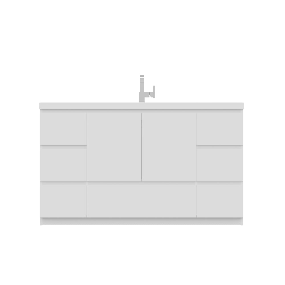 Alya Bath Paterno 60" Modern Freestanding Single Bathroom Vanity