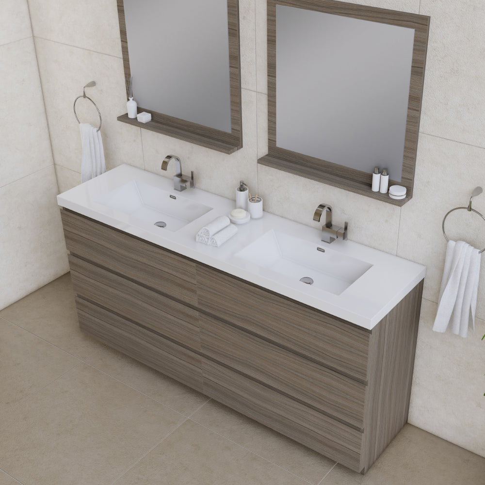 Alya Bath Paterno 72" Modern Freestanding Bathroom Vanity