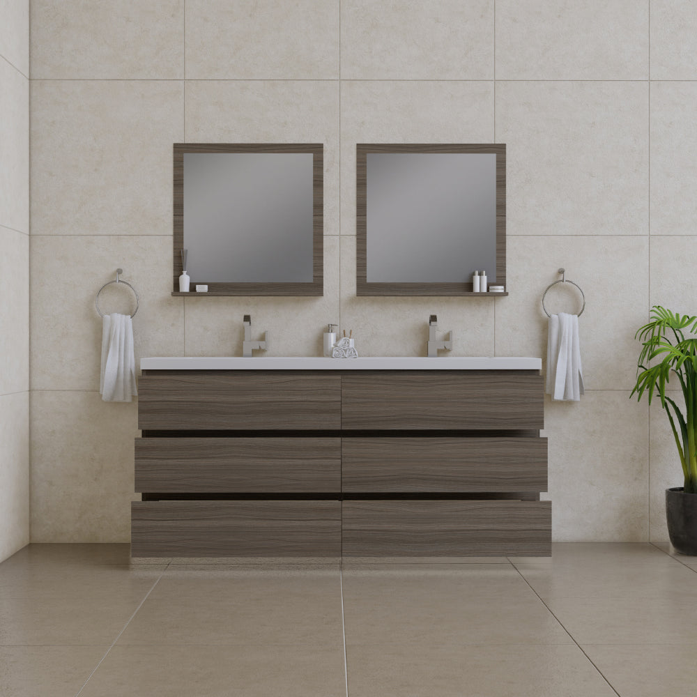 Alya Bath Paterno 72" Modern Freestanding Bathroom Vanity