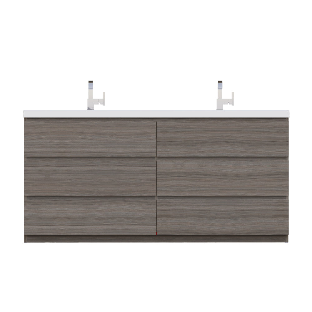 Alya Bath Paterno 72" Modern Freestanding Bathroom Vanity